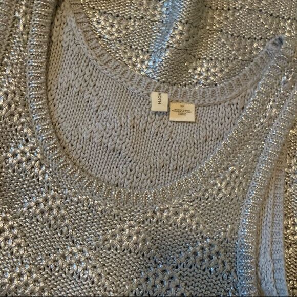 🔴 3/$18 Anthropologie Moth Silver Foiled Sana Tank Top - Picture 5 of 5